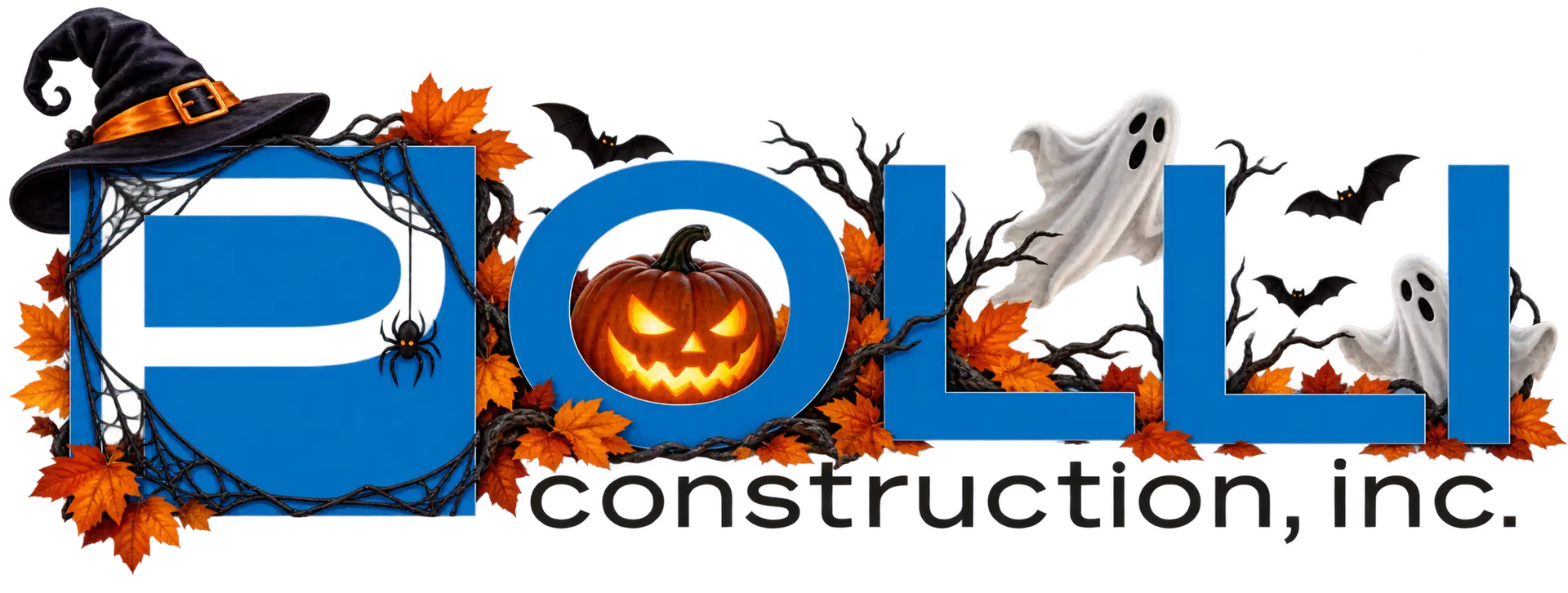 Polli Construction Halloween Logo