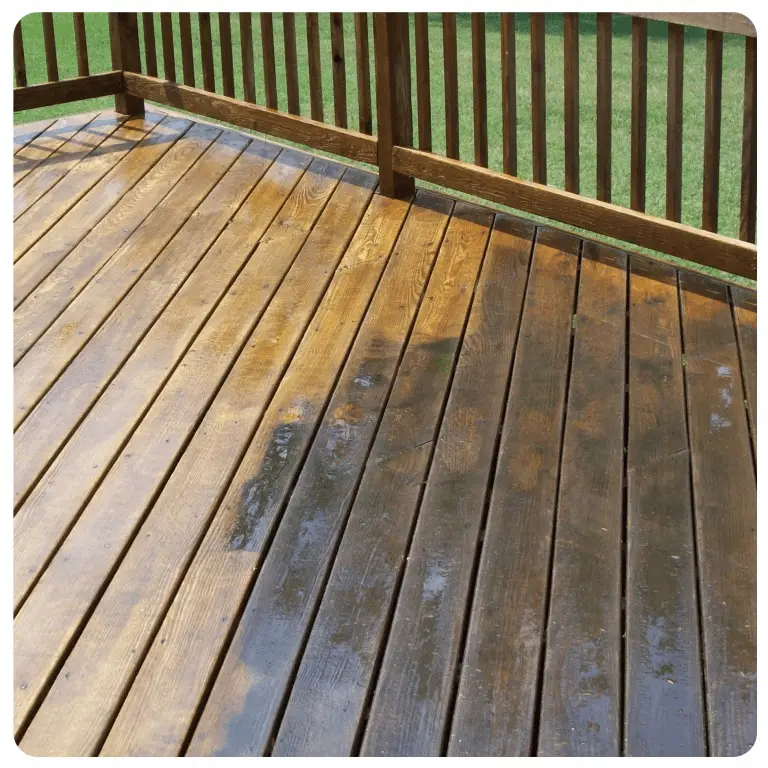 Pressure Wash your Deck, or better yet, call Sparkles.