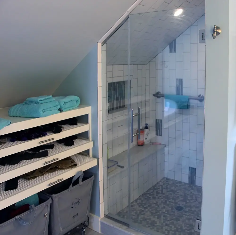 Bathroom Remodel, Burlington, Vermont. Done by Polli Construction, Inc.