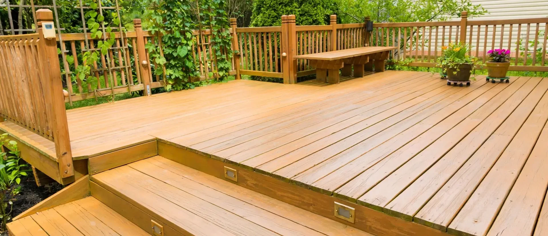 Wood Deck or Porch by Polli Construction