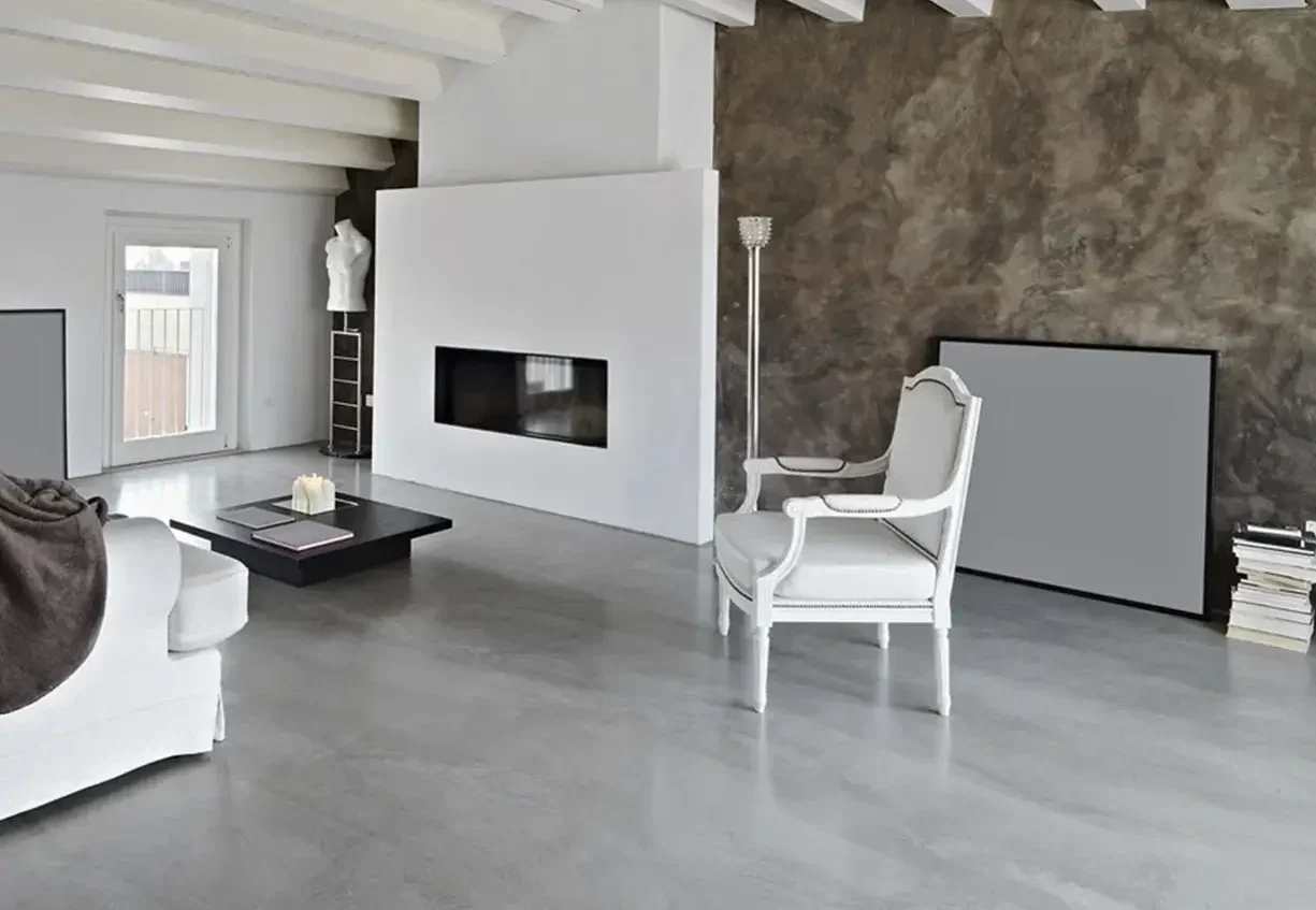 concrete flooring installed by Polli