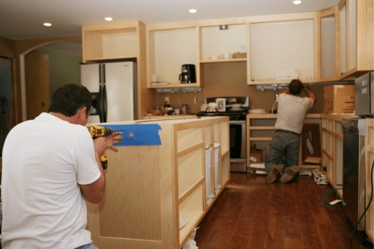 kitchen cabinet refacing by Polli Construction, Inc.
