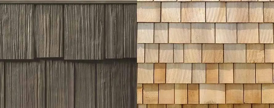 Shingles and shakes for residential home siding