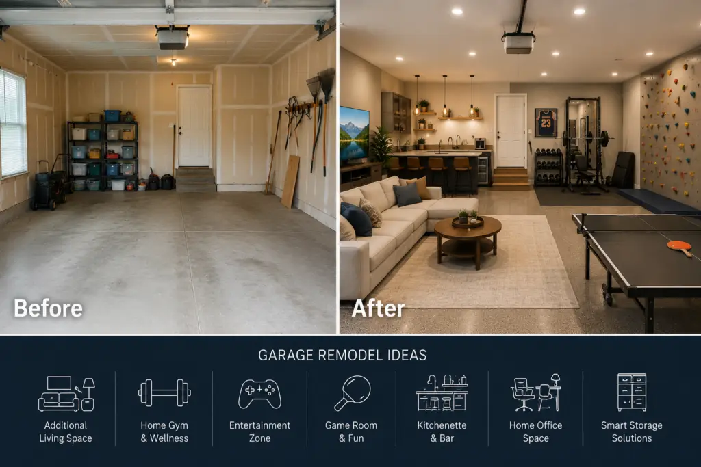 Polli Construction Remodels Garages.